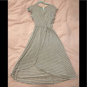 Grey cotton midi dress